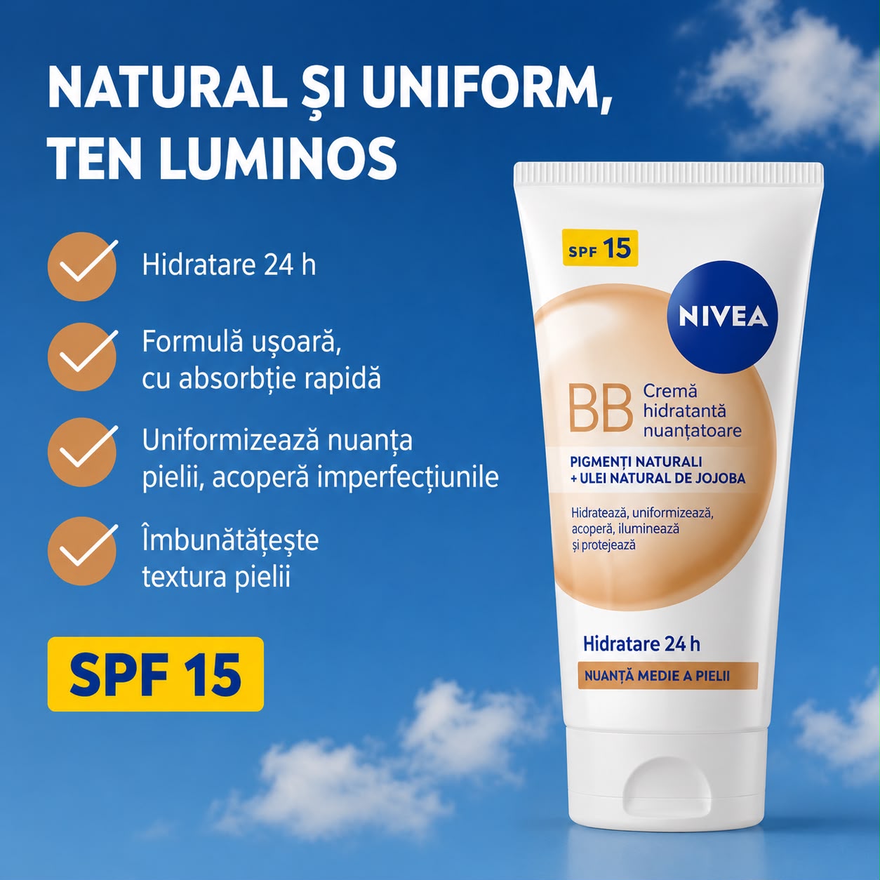 Cremă BB Hidratantă NIVEA Medium