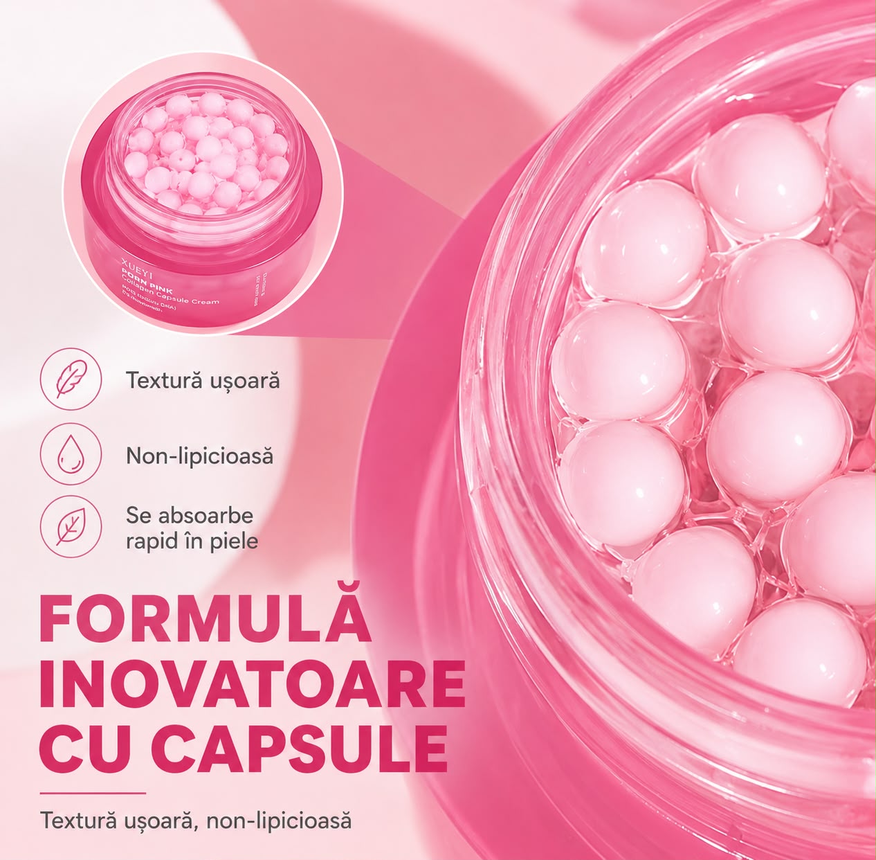 Cremă Magică cu Colagen Roz